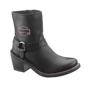 Harley Davidson Boot Women's 6.5 Wolverine Morgan Black Leather Biker Motorcycle